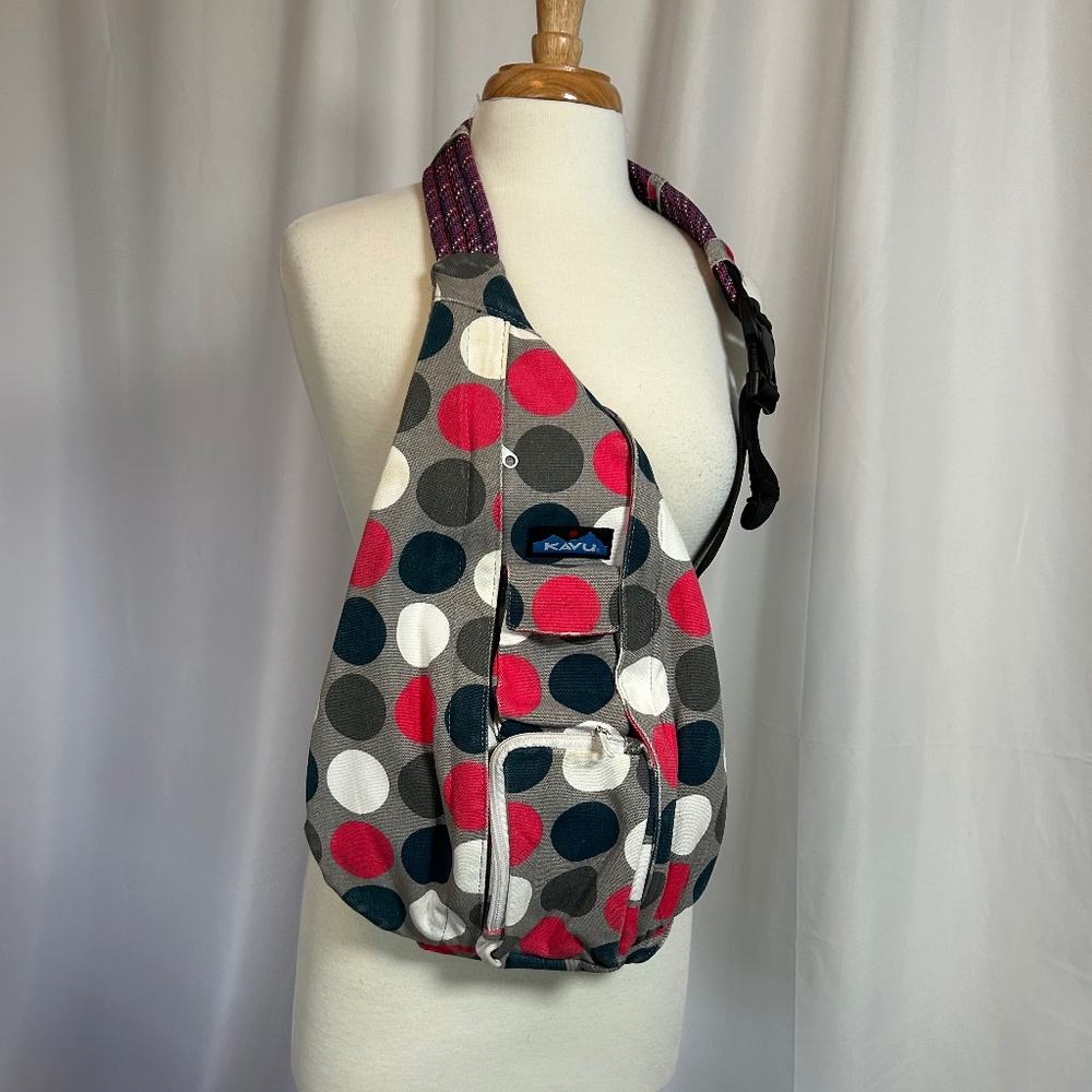 KAVU POLKA DOT CROSSBODY SLING BAG